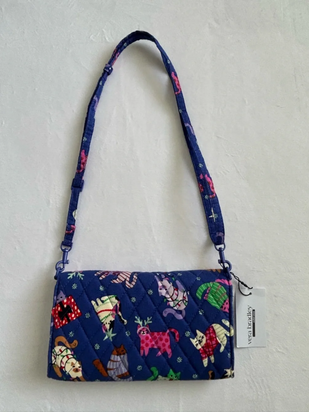 Vera Bradley Catnip Christmas Wallet Crossbody NWT